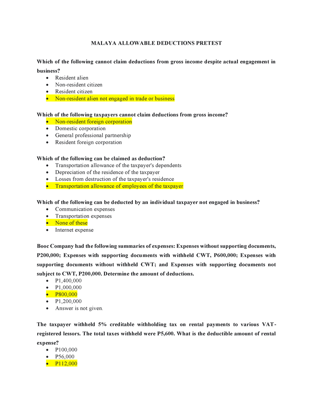 Which of the following tax Cannot be claimed as allowable deduction?