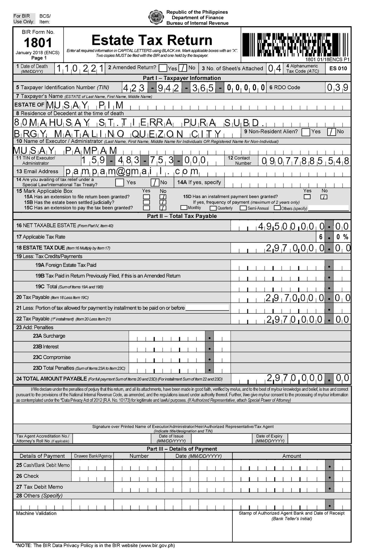 estate-tax-return-1801-jan-2018-encs-2-for-bir-use-only-bcs-item