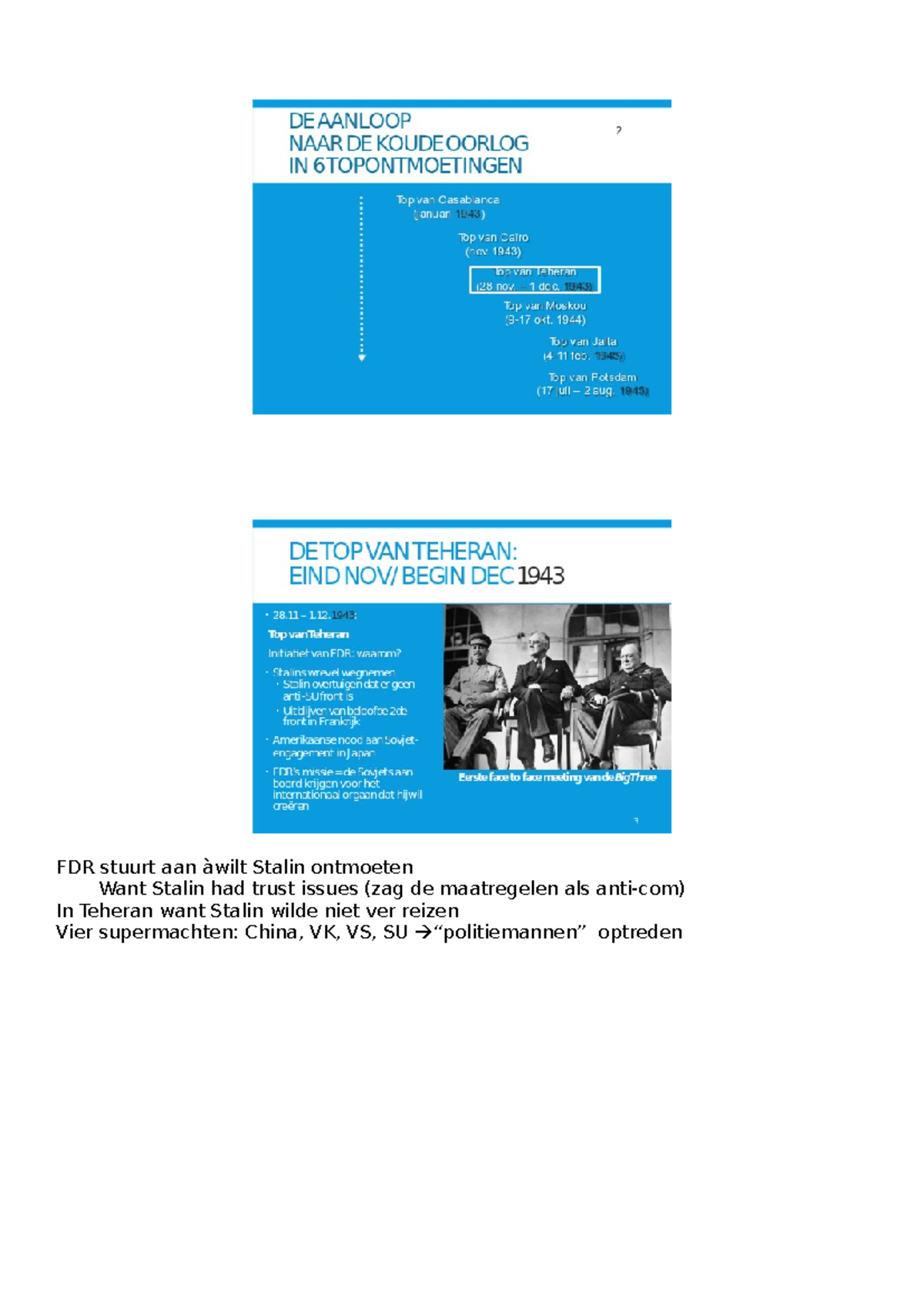Les 3 IP PPT+ Notites - notities in combinatie met de ppt - FDR stuurt ...