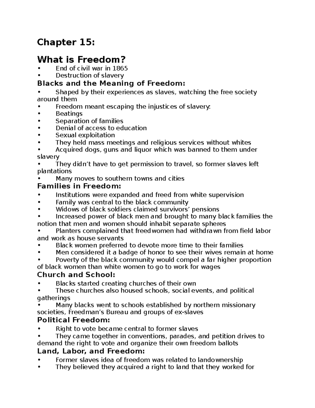 Chapter 15 What is Freedom? Chapter 15 What is Freedom? End of