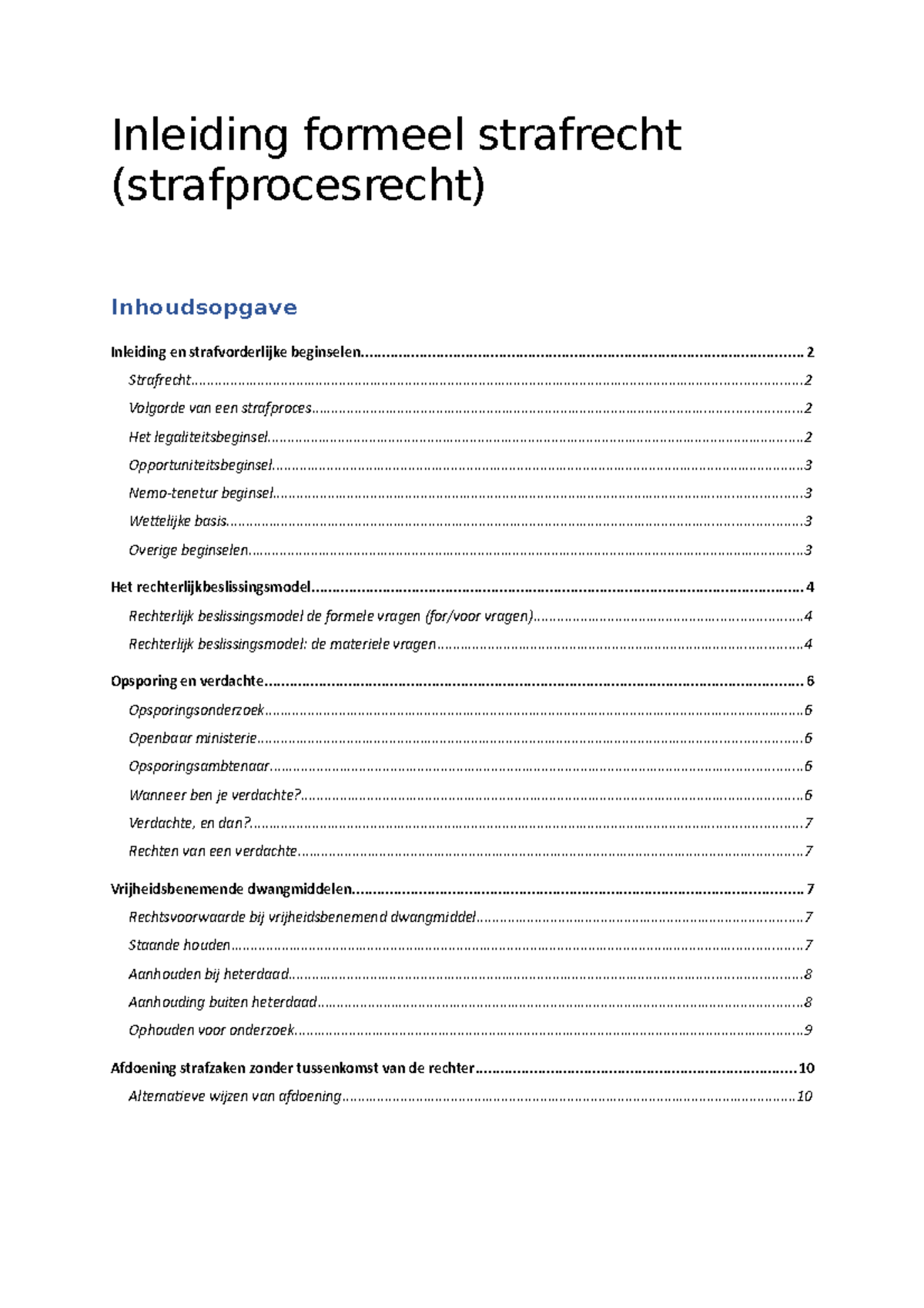 Inleiding Formeel Strafrecht - Inleiding Formeel Strafrecht ...