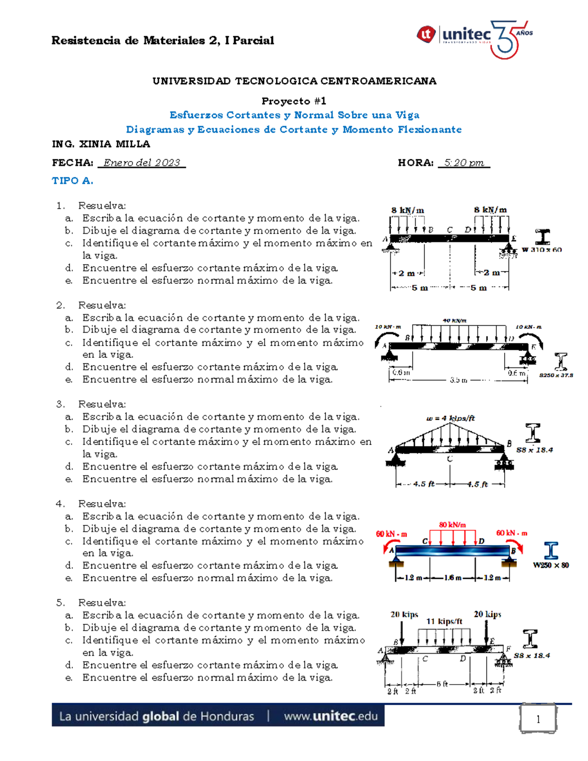 Proye#1 de Resis Mat II Parcial 1 - UNIVERSIDAD TECNOLOGICA ...