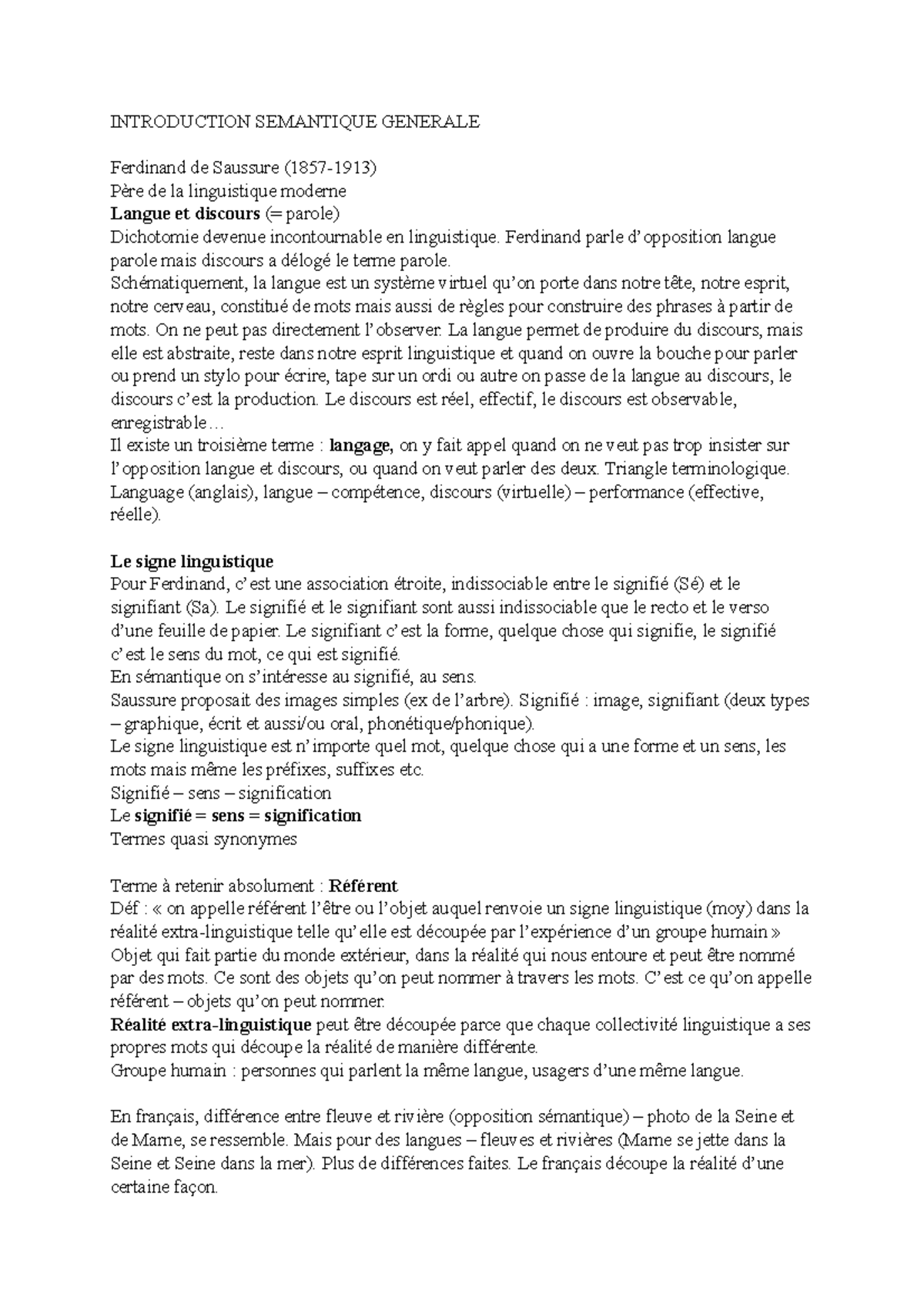 Introduction Semantique Generale - INTRODUCTION SEMANTIQUE GENERALE ...
