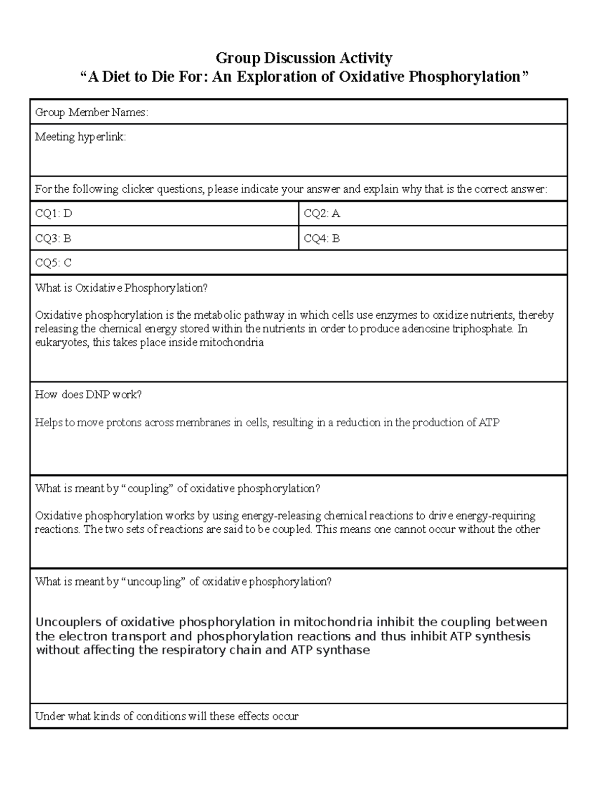 Module 4 Important Case Study Group Discussion A Diet to Die For An