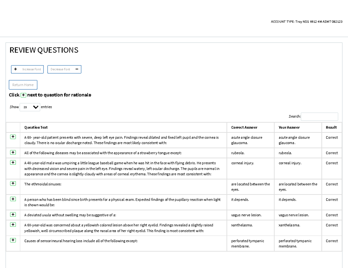 ENT TEST 4 - Quiz questions and solutions - ACCOUNT TYPE: Troy NSG 6612 ...