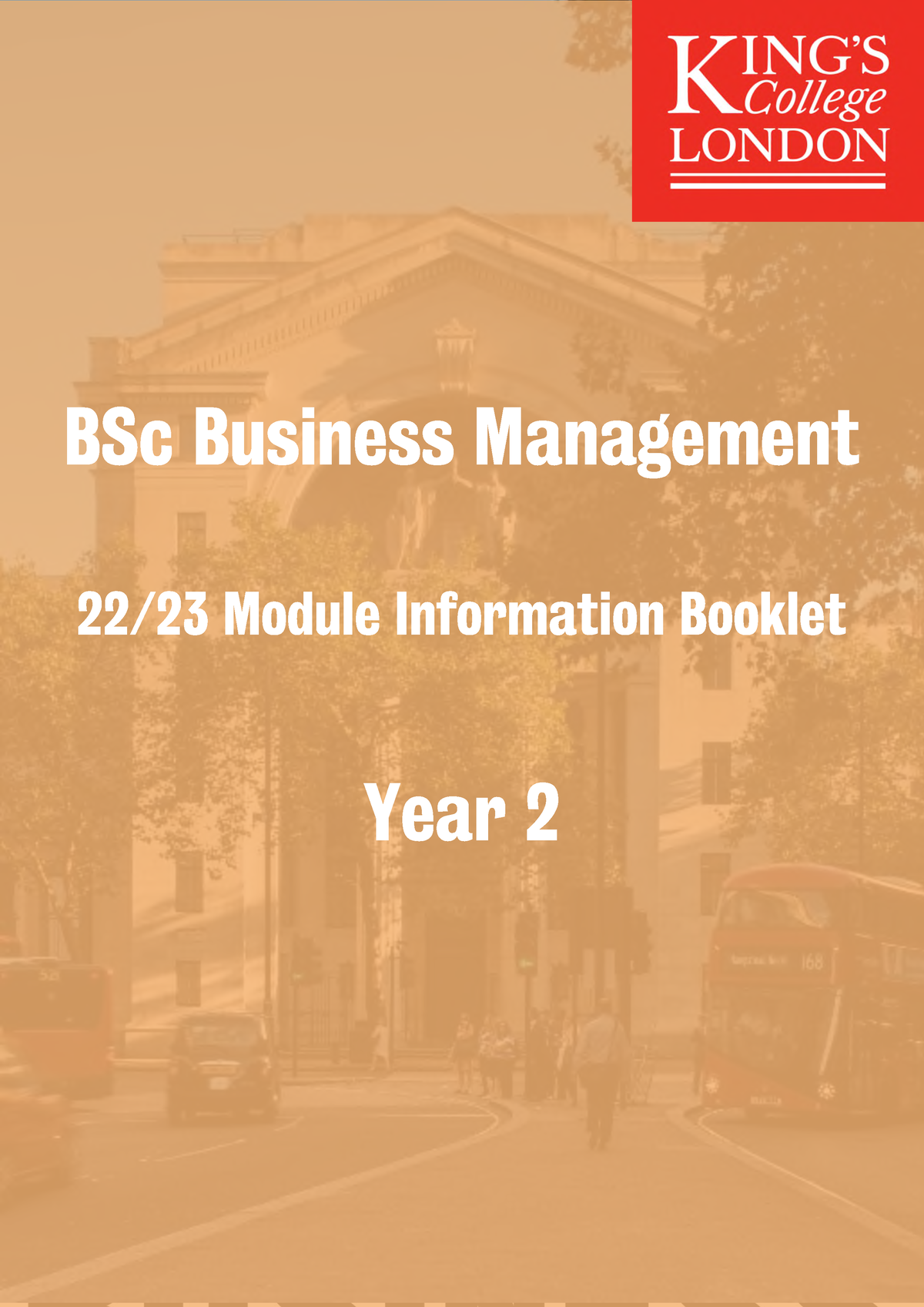 Year 2 BM Module Information Booklet 22-23 - BSc Business Management 22 ...