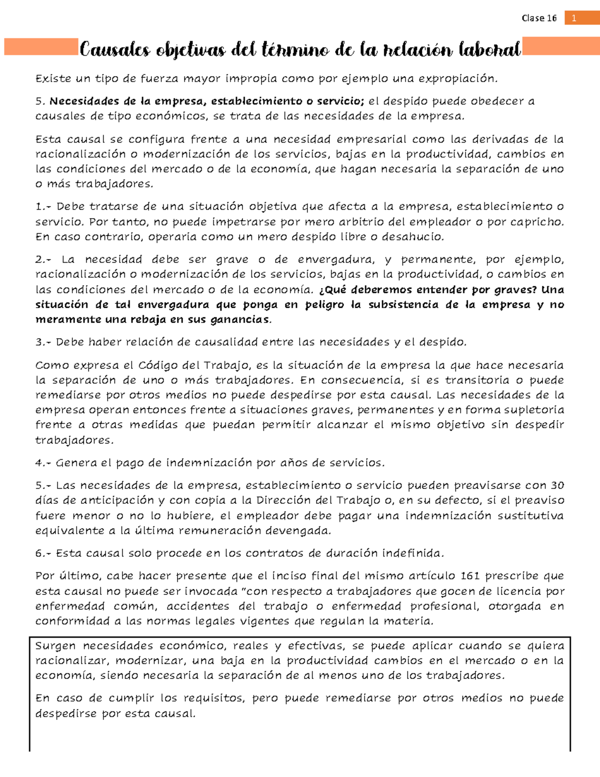 Causales Despido Clase Causales Objetivas Del T Rmino De La Relaci N Laboral Existe Un