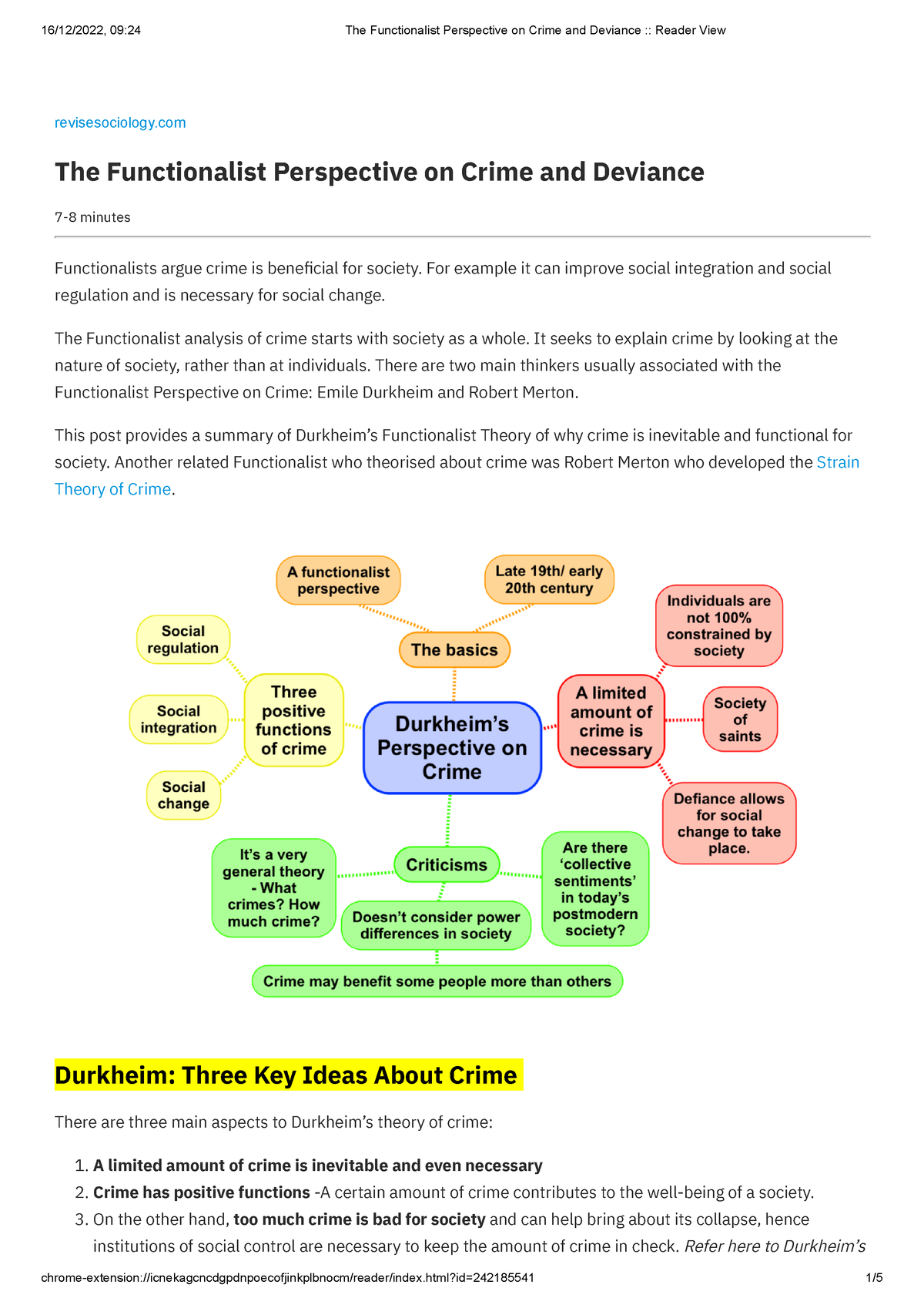 functionalist perspective on crime and deviance essay