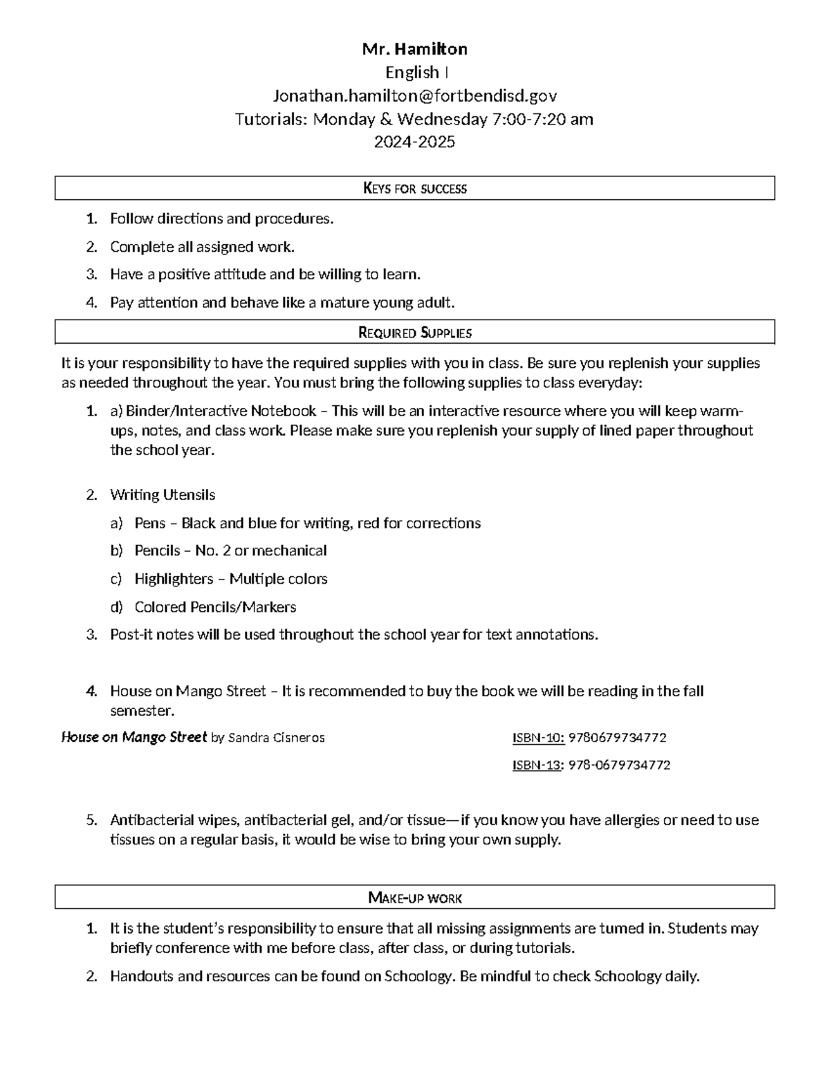 Hamilton+Syllabus+2024-2025 - Mr. Hamilton English I Jonathan ...