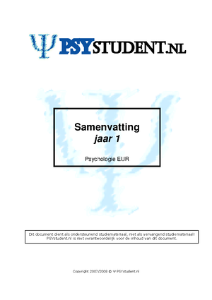 Samenvatting Persoonlijkheidsleer: Verschillen Tussen Mensen Blok 1.2rn ...