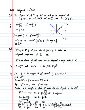 Math 309 Chapter 6.1 Lecture Notea - MTH 309 - Studocu