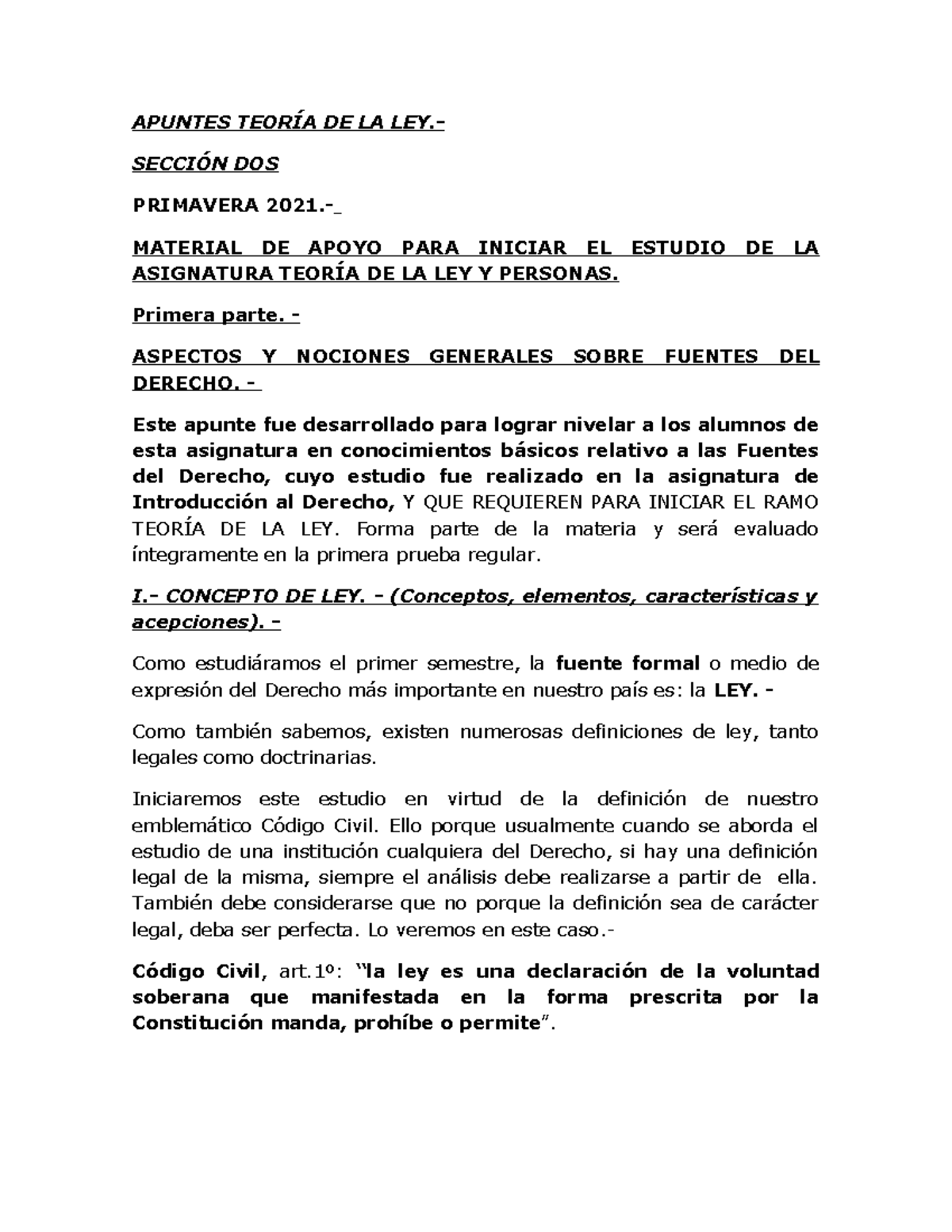 Separata I Teoría DE LA LEY Primavera 2021 - APUNTES TEORÍA DE LA LEY ...