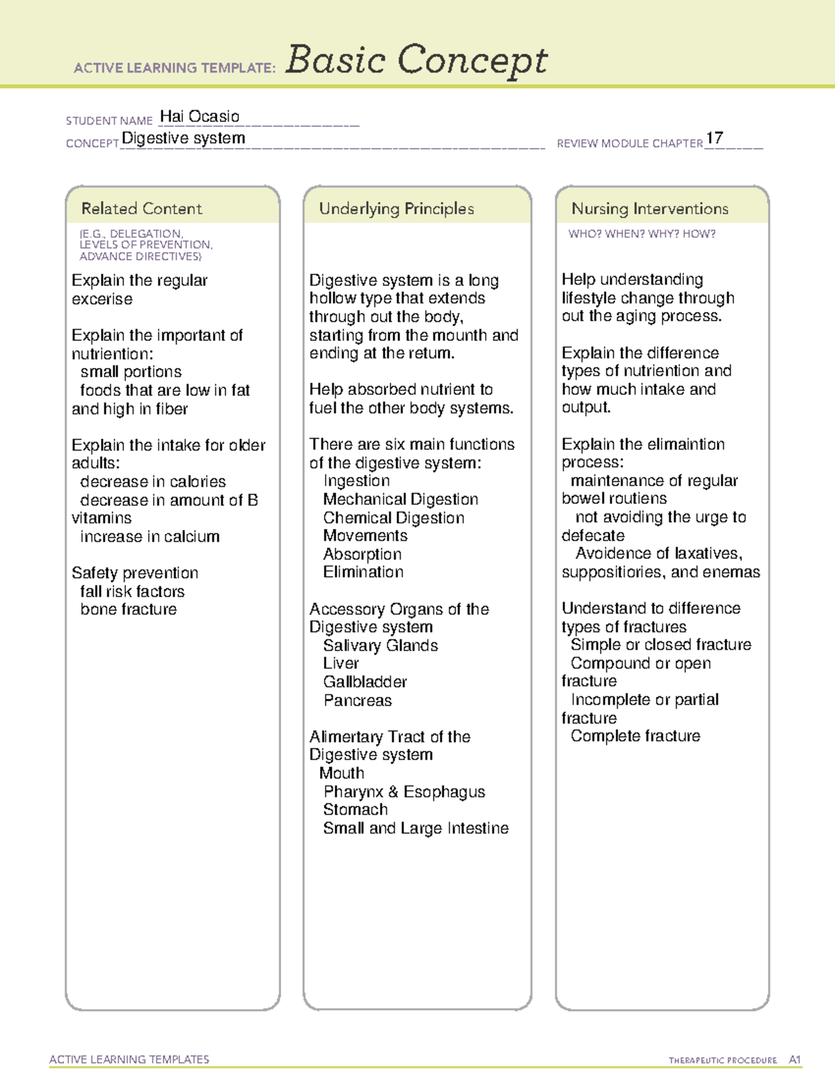 Hai Ocasio NR283 Week 7 Basic Concept - NR-283 - Chamberlain University ...