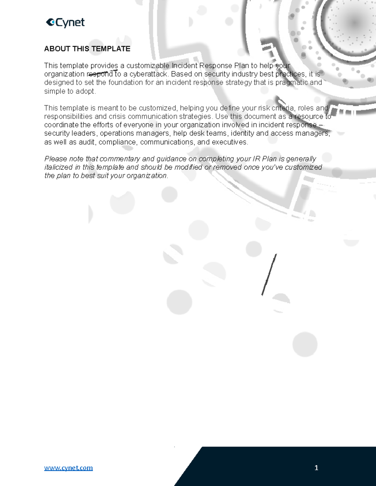 IR Plan Template - Incident Responce Plan - ABOUT THIS TEMPLATE This ...