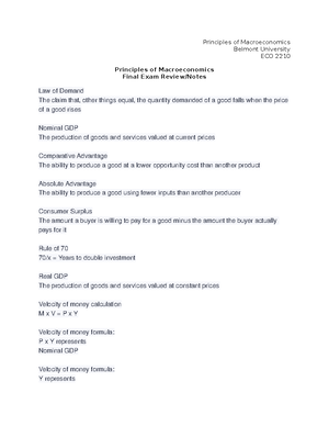 Macroeconomic Notes Page 38 - ECO 2210 - Studocu