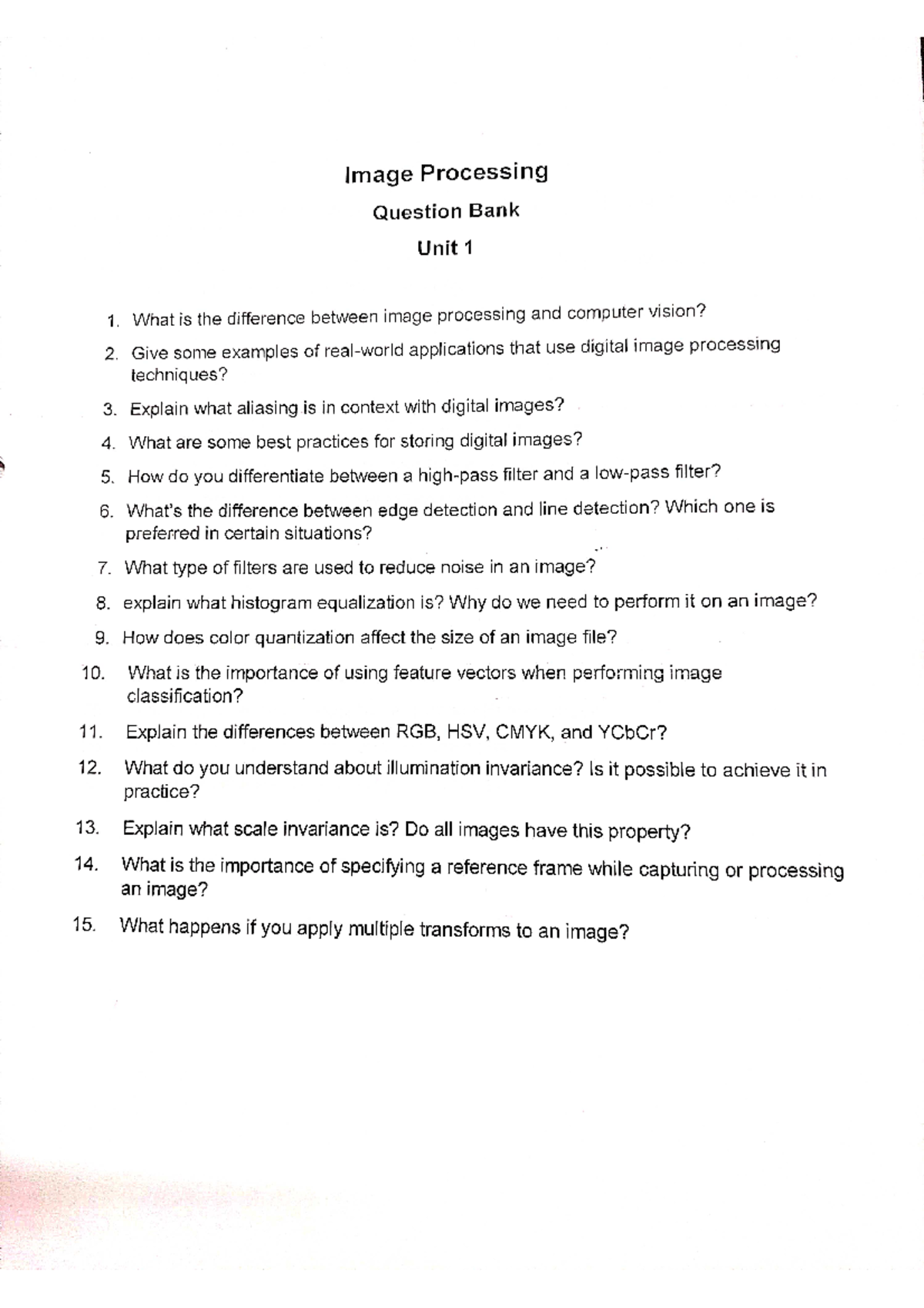 IP Oral questions - Computer Engineering - Studocu