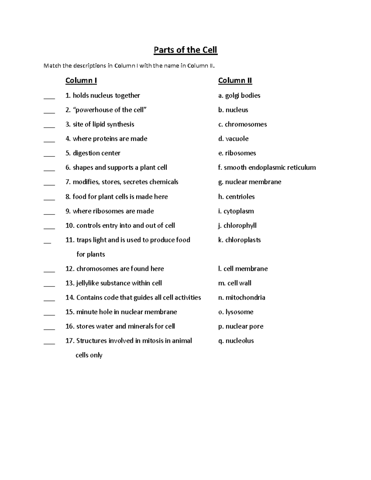 parts-and-functions-of-cell-wks-2-parts-of-the-cell-match-the