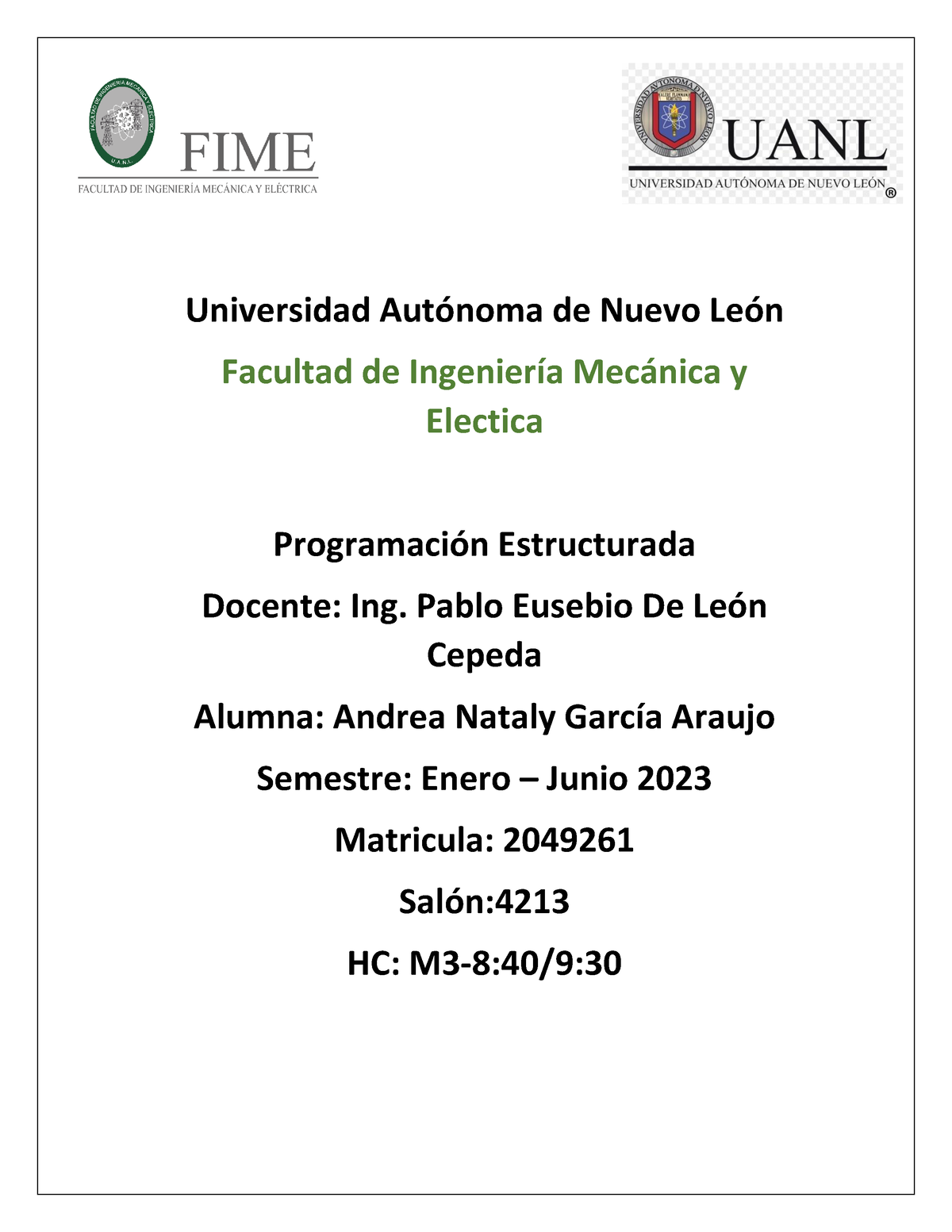 Actividad Fundamental 10 Universidad AutÛnoma De Nuevo LeÛn Facultad De IngenierÌa Mec·nica Y 2255