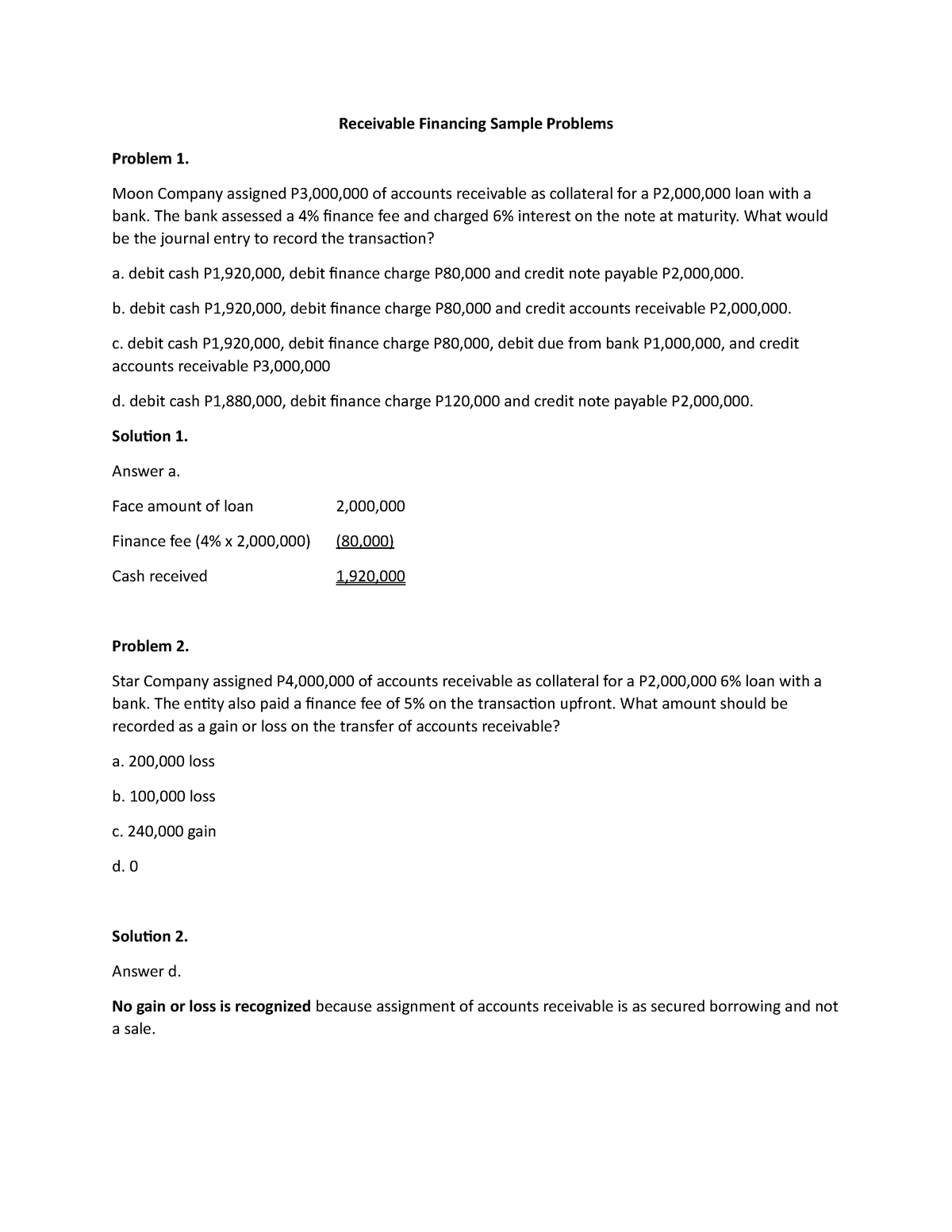 receivable-financing-sample-problems-receivable-financing-sample