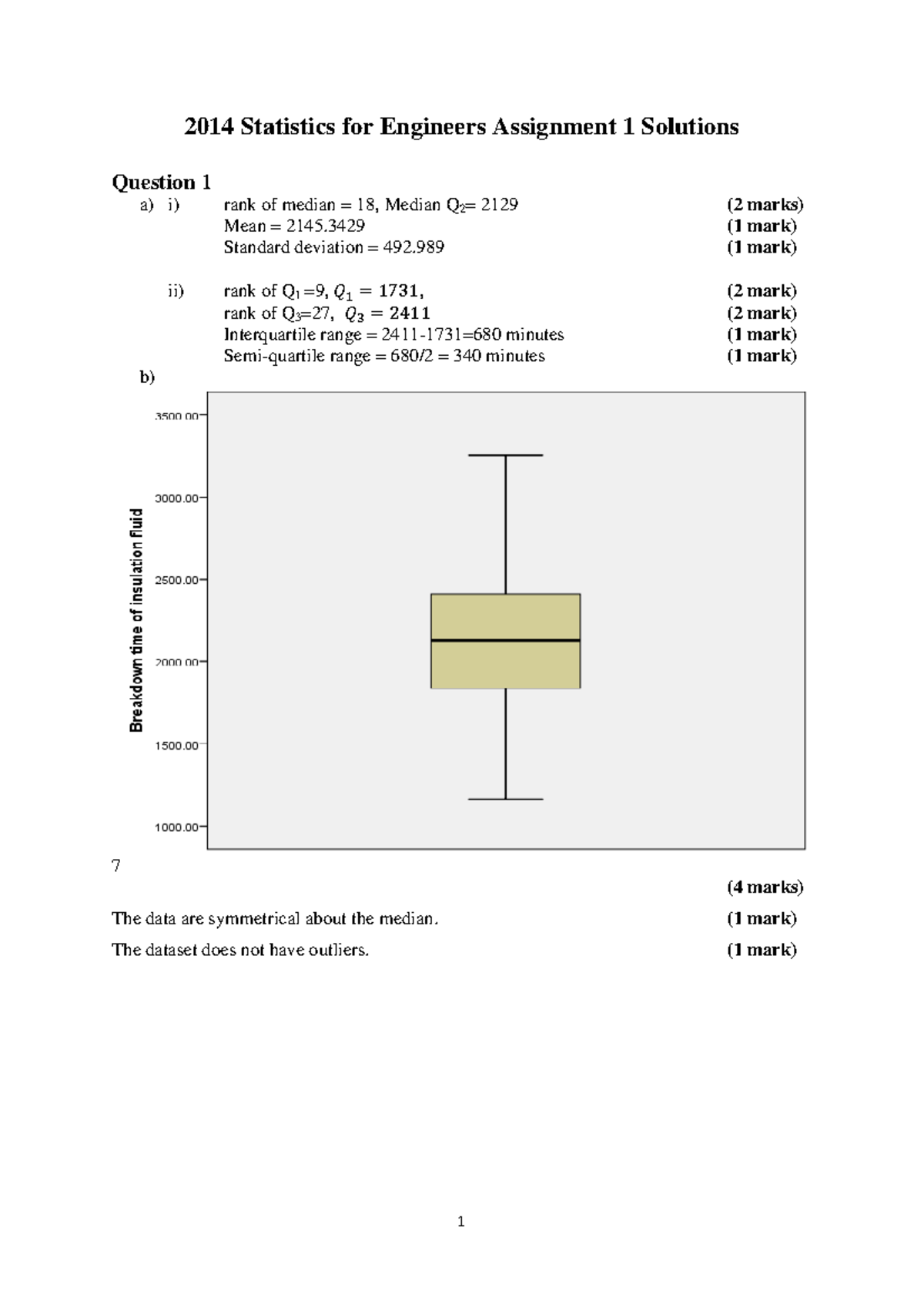 2014 +-+Assignment+1+solutions - 1 2014 Statistics for Engineers ...