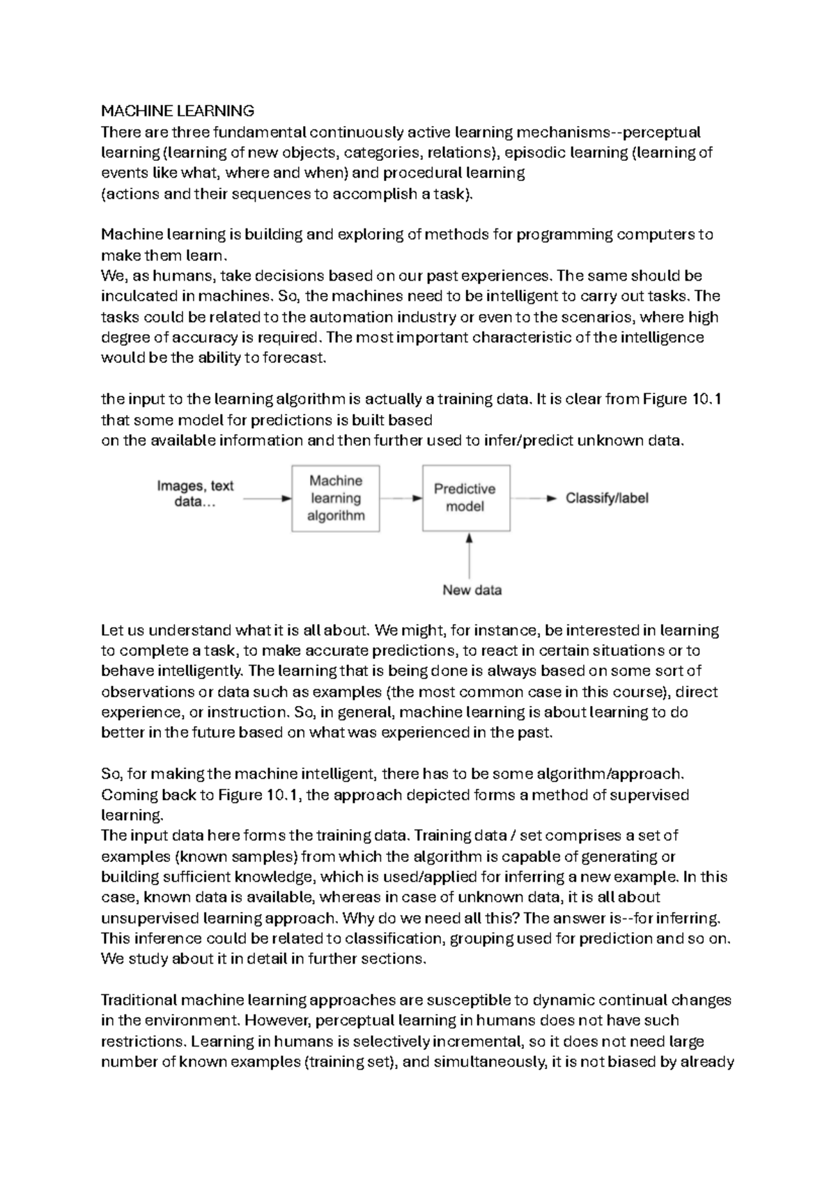 Machine Learning- Seminar - MACHINE LEARNING There are three ...