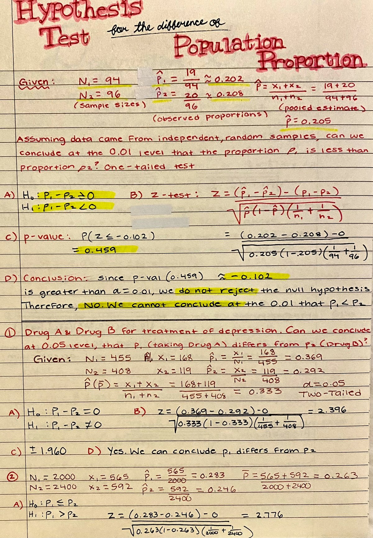 Population Proportion Notes - MATH 0013 - Studocu