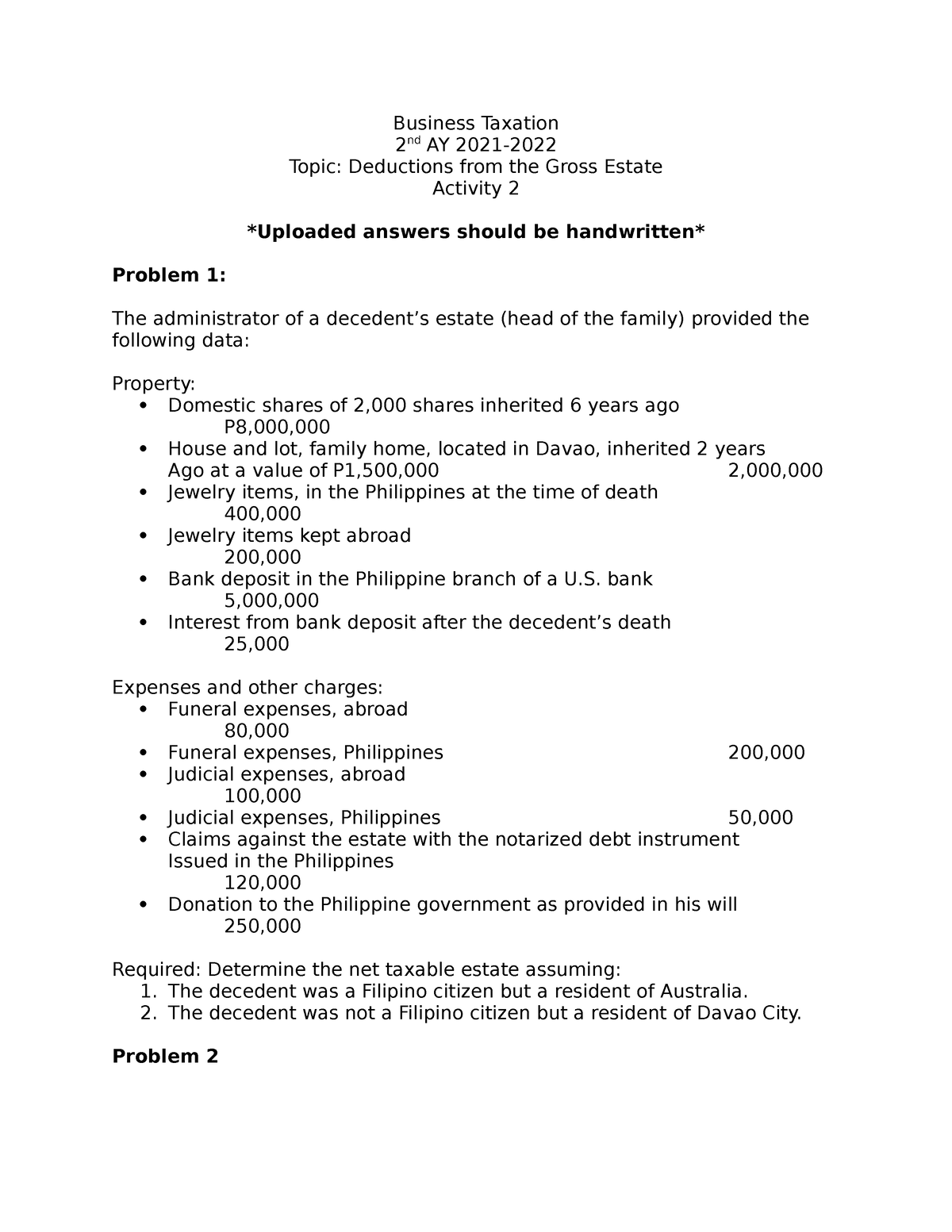 activity-2-deductions-from-the-gross-estate-bs-in-accountancy