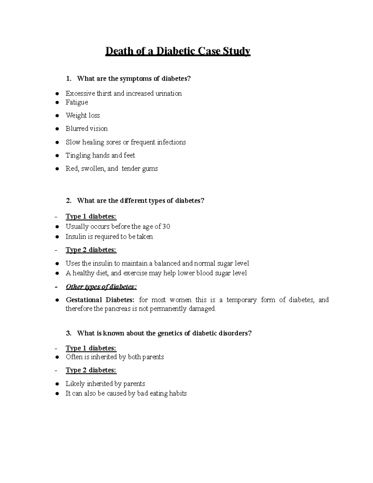 case study death by water answer key