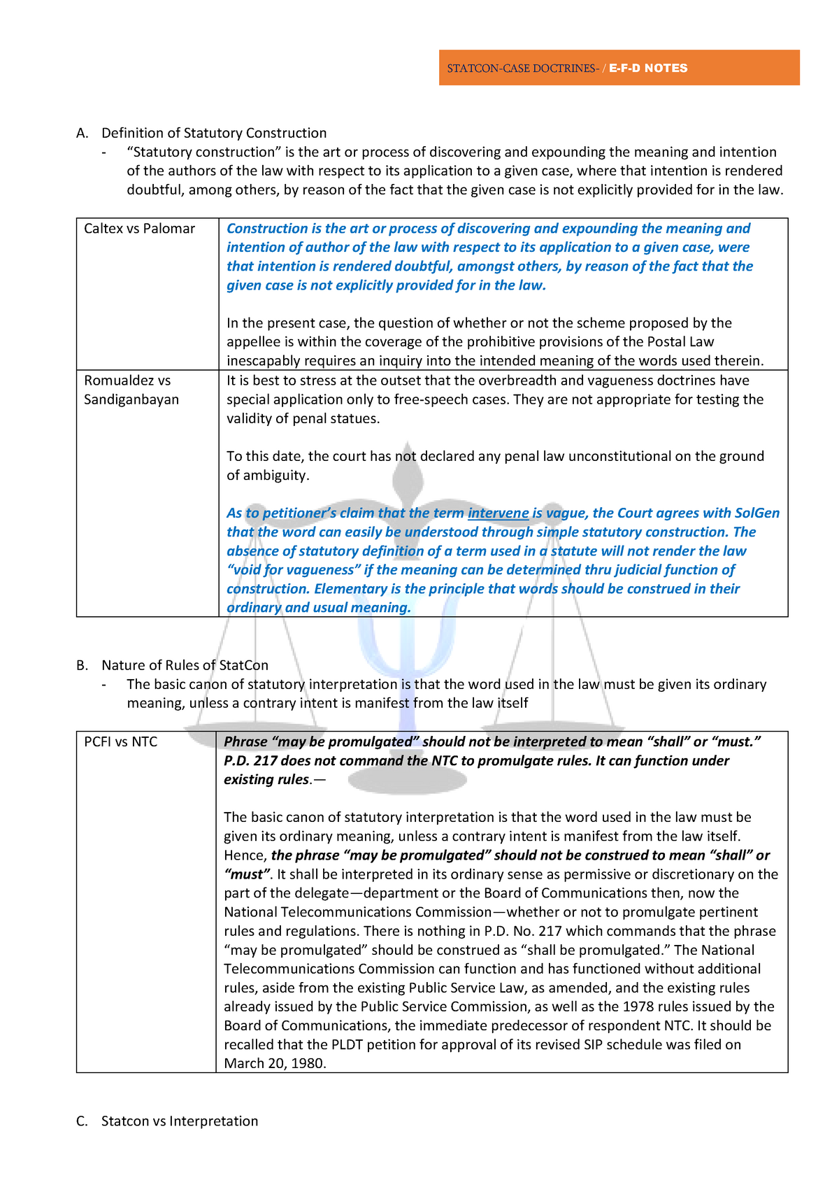 CASE Doctrines - Statcon - Warning: TT: undefined function: 32 Warning ...