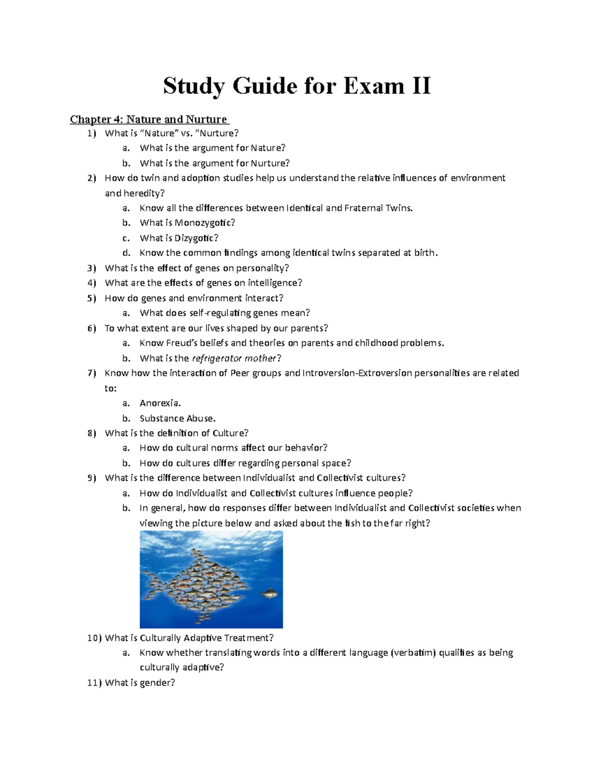 Study Guide for Exam II - Summary Intro to Psych - Study Guide for Exam ...