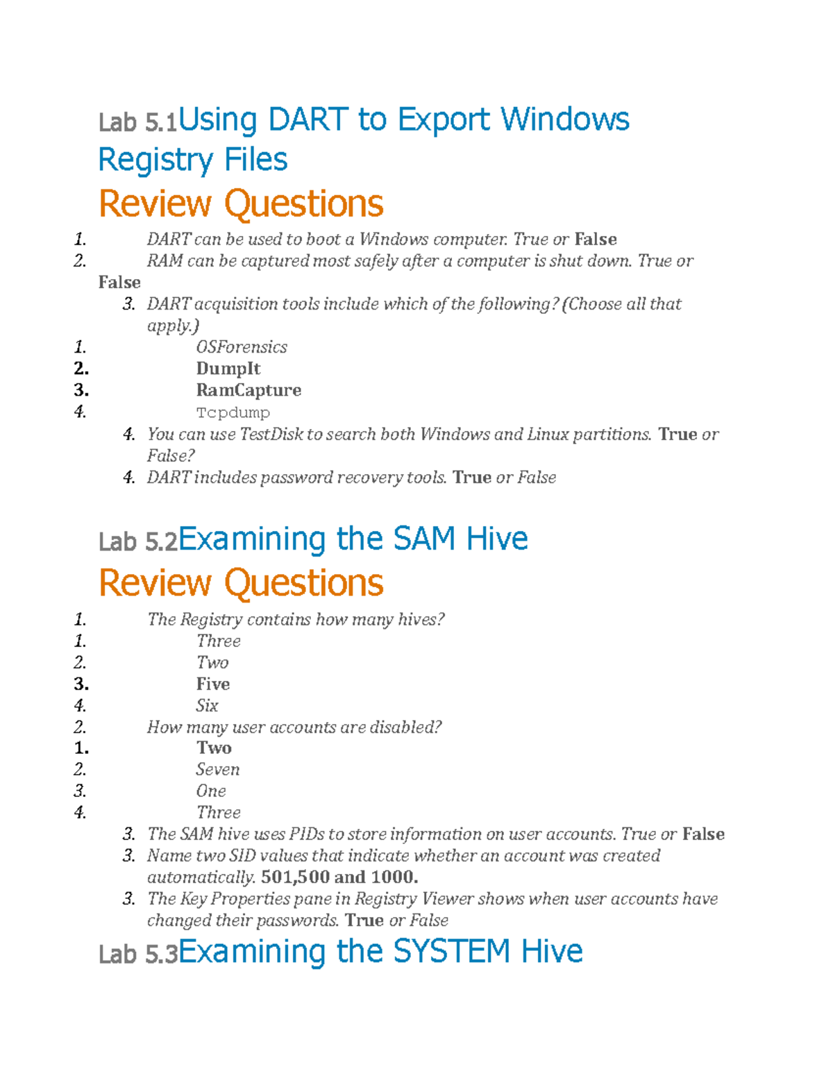 Lab 5 lab 5 of computer forensic Lab 5. 1 Using DART to Export
