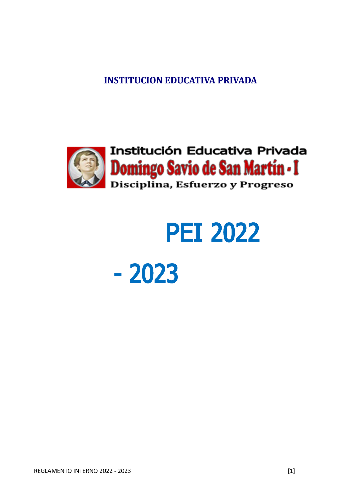 Reglamento Interno 2022 - ####### REGLAMENTO INTERNO 2022 - 2023 [1 ...