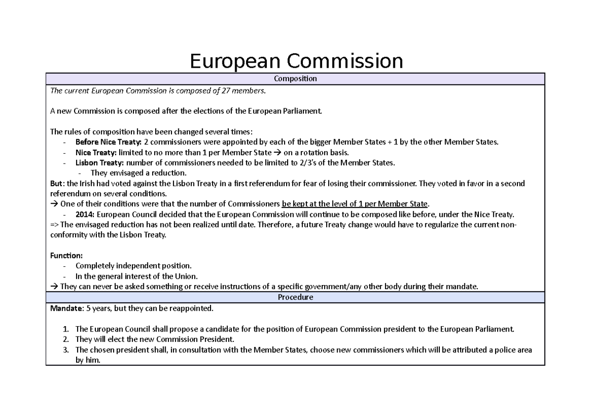 European Commission - Een Tabel Met Alle Info Over De Europese ...