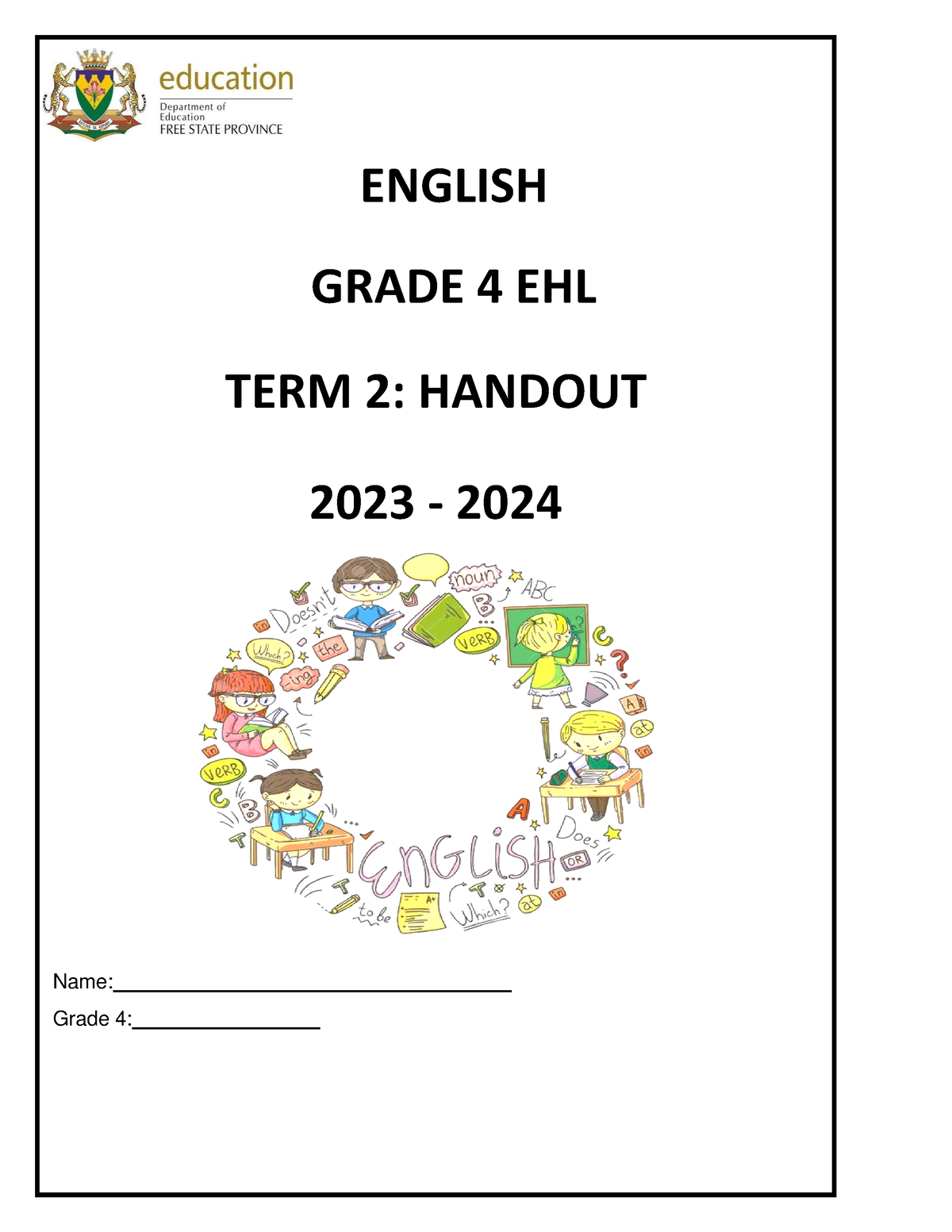 4.3 Grade 4 English Language Handout Term 2 2023 Final - ENGLISH GRADE ...