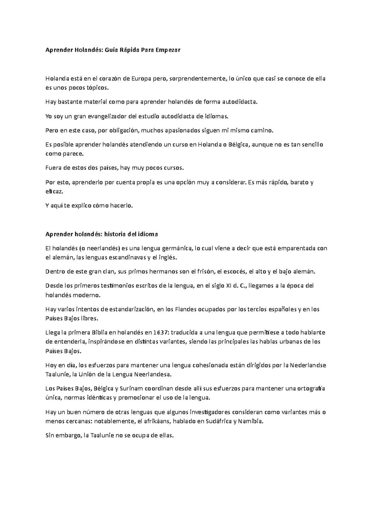 Aprender Holandés Aprender Holandés Guía Rápida Para Empezar Holanda está en el corazón de Aprender Holandés Aprender Holandés Guía Rápida Para Empezar Holanda está en el corazón de