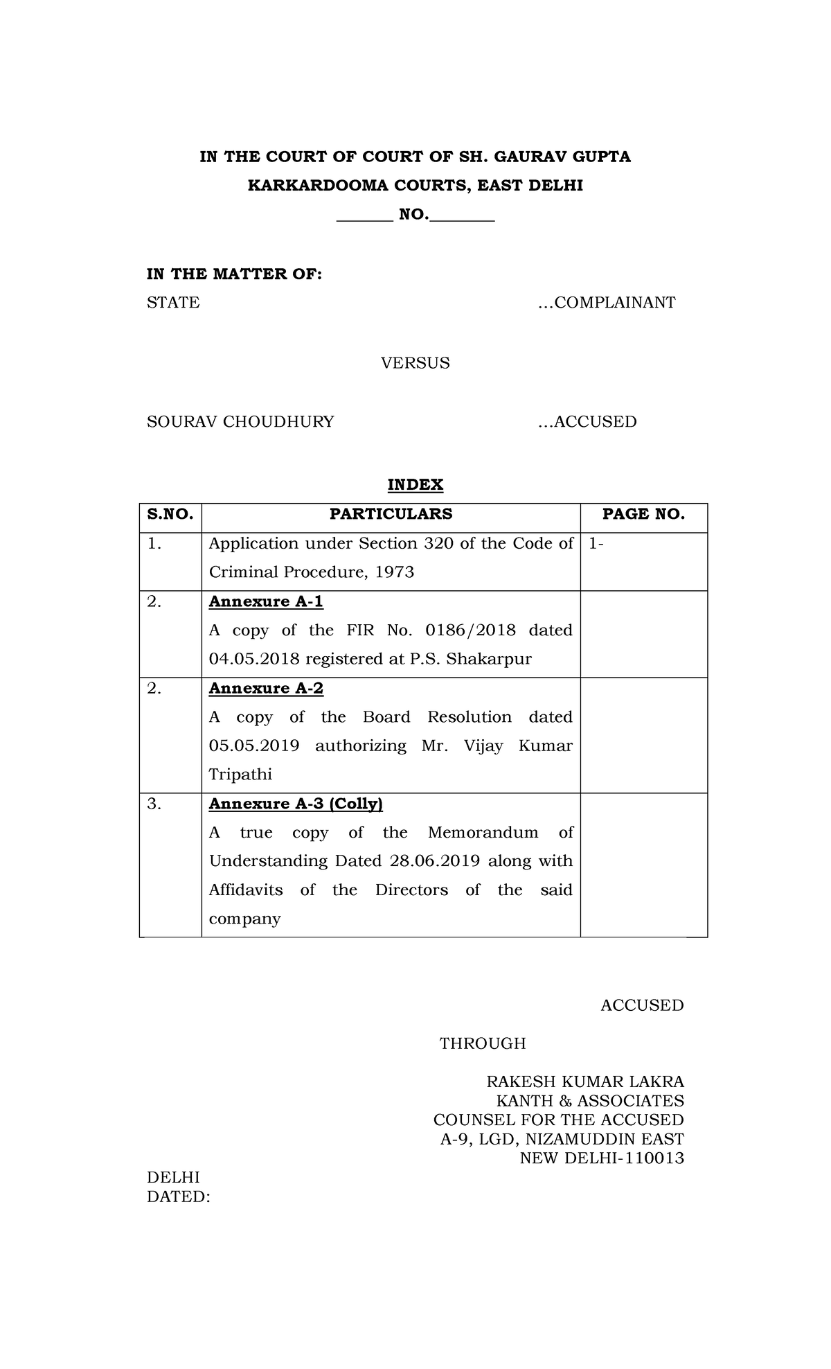 Ilide - Writ petition format detail Easy to refer notes - IN THE COURT ...