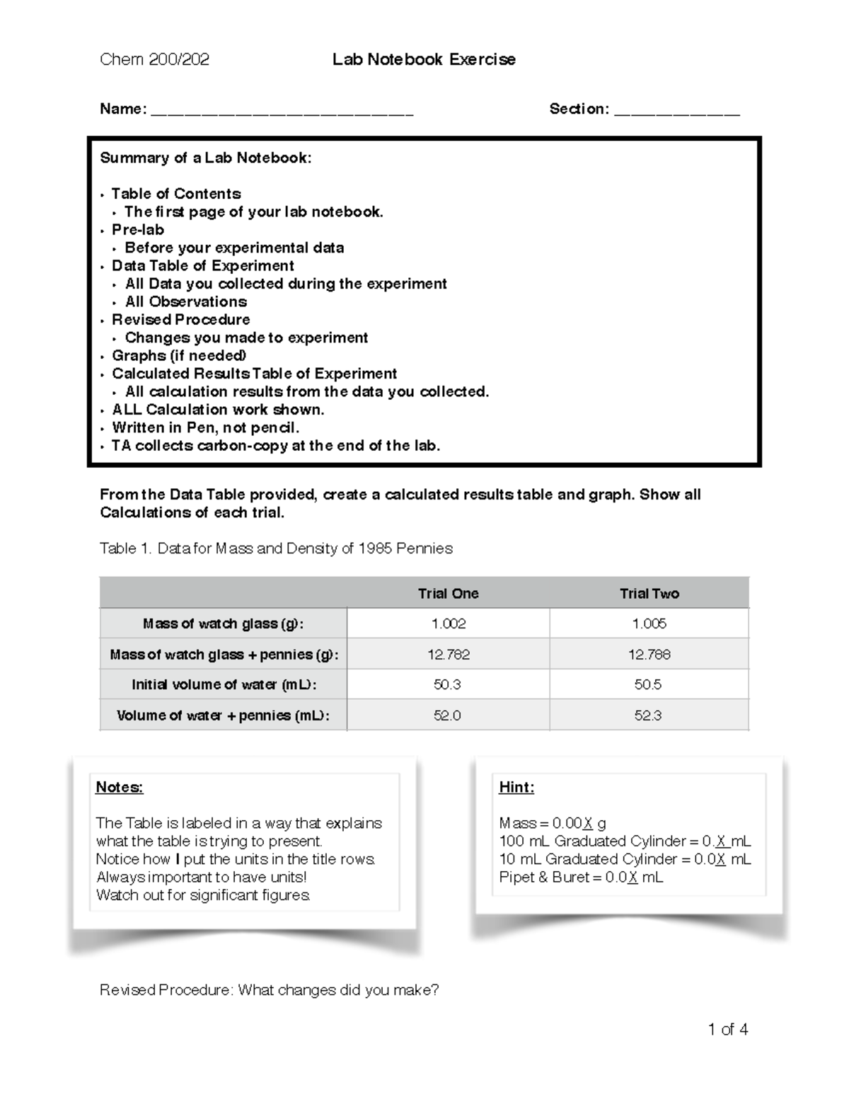 Laboratory Notebook Worksheet (Updated) (1)-1 - Name ...
