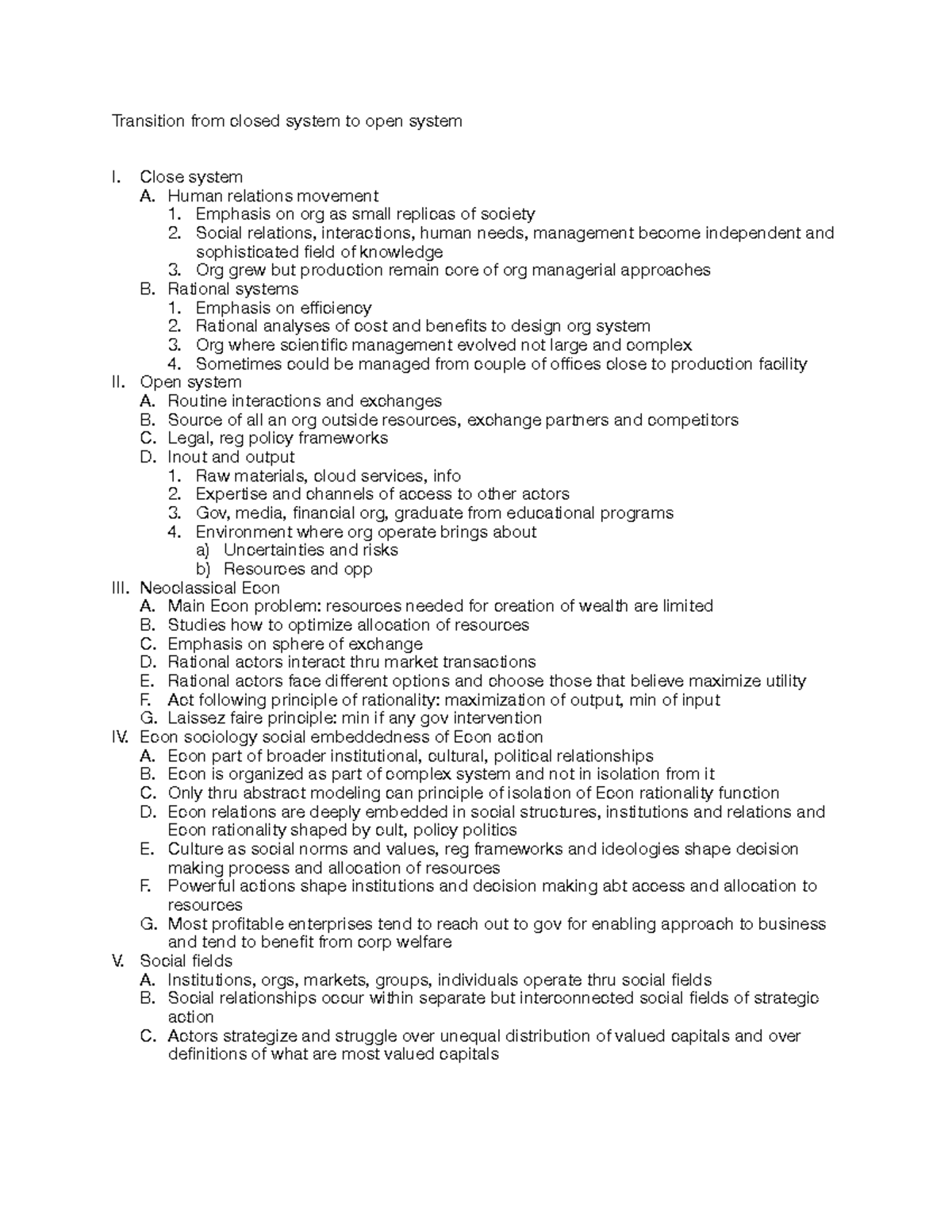 Closed System Meaning Biology