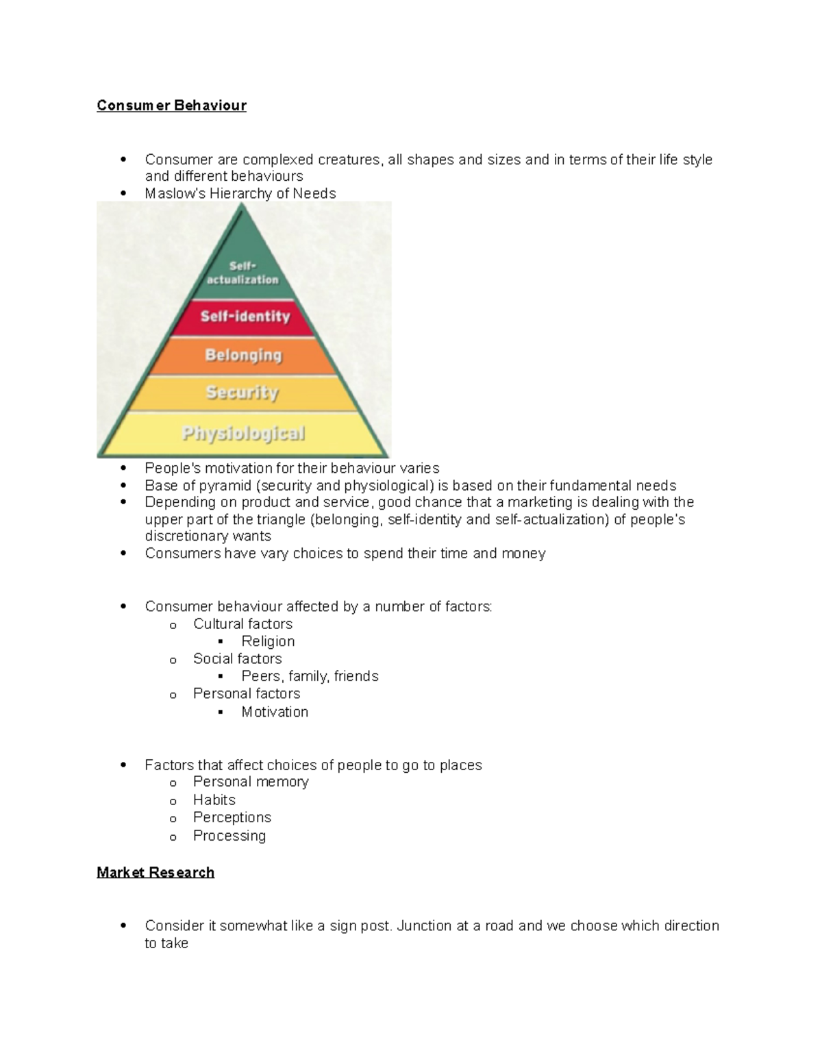 Consumer Behaviour - notes taken in class - Consumer Behaviour Consumer ...