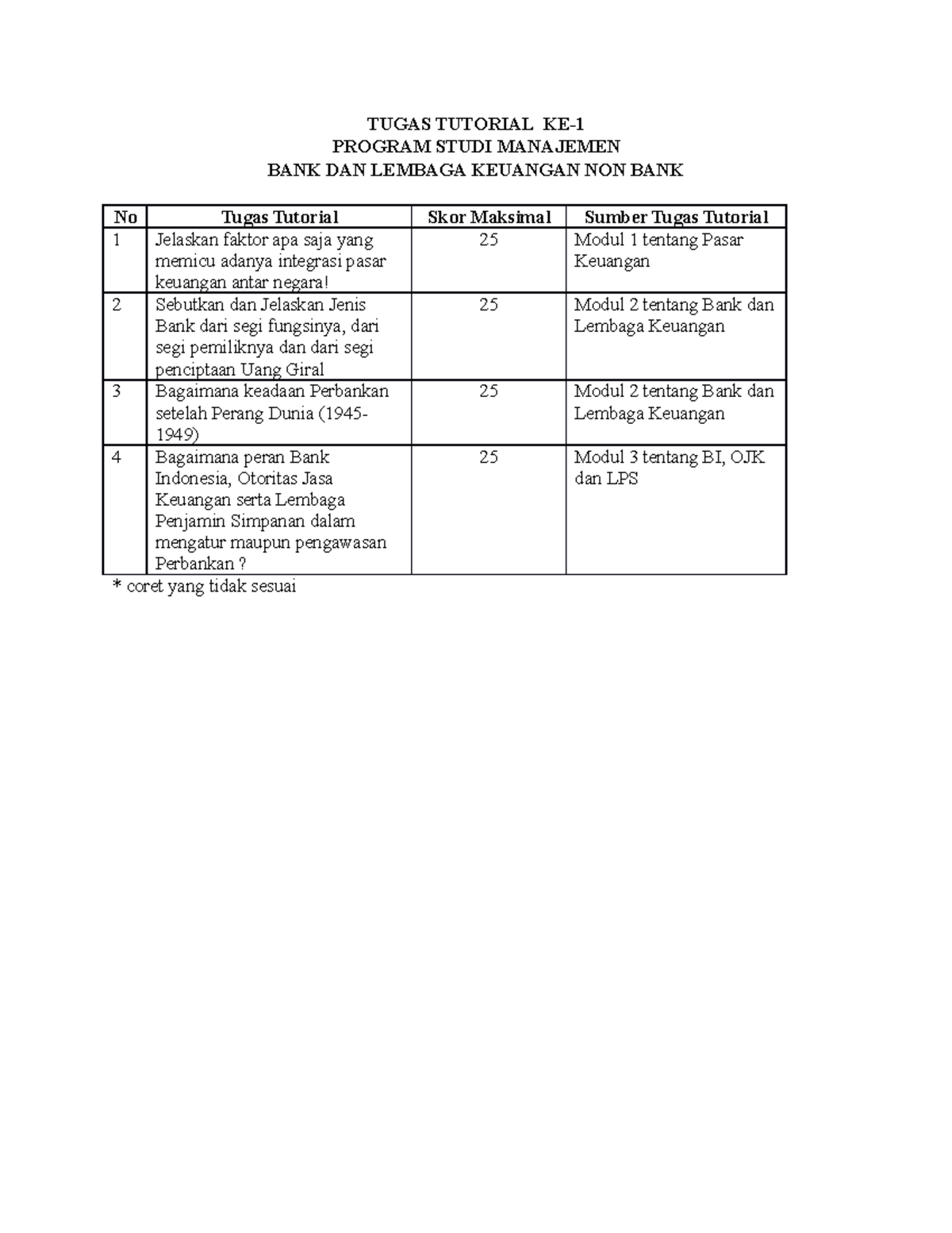 Tugas Tutorial KE 1 BANK DAN Lembaga Keuangan NON BANK - TUGAS TUTORIAL ...