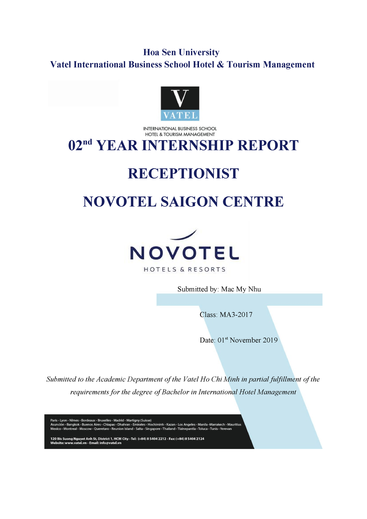 02nd YEAR Internship Report 02 Nd YEAR INTERNSHIP REPORT RECEPTIONIST   Thumb 1200 1697 