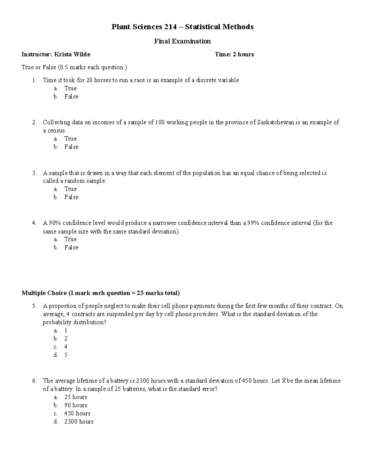 Final 2019, questions Plant Sciences 214 Statistical Methods Final