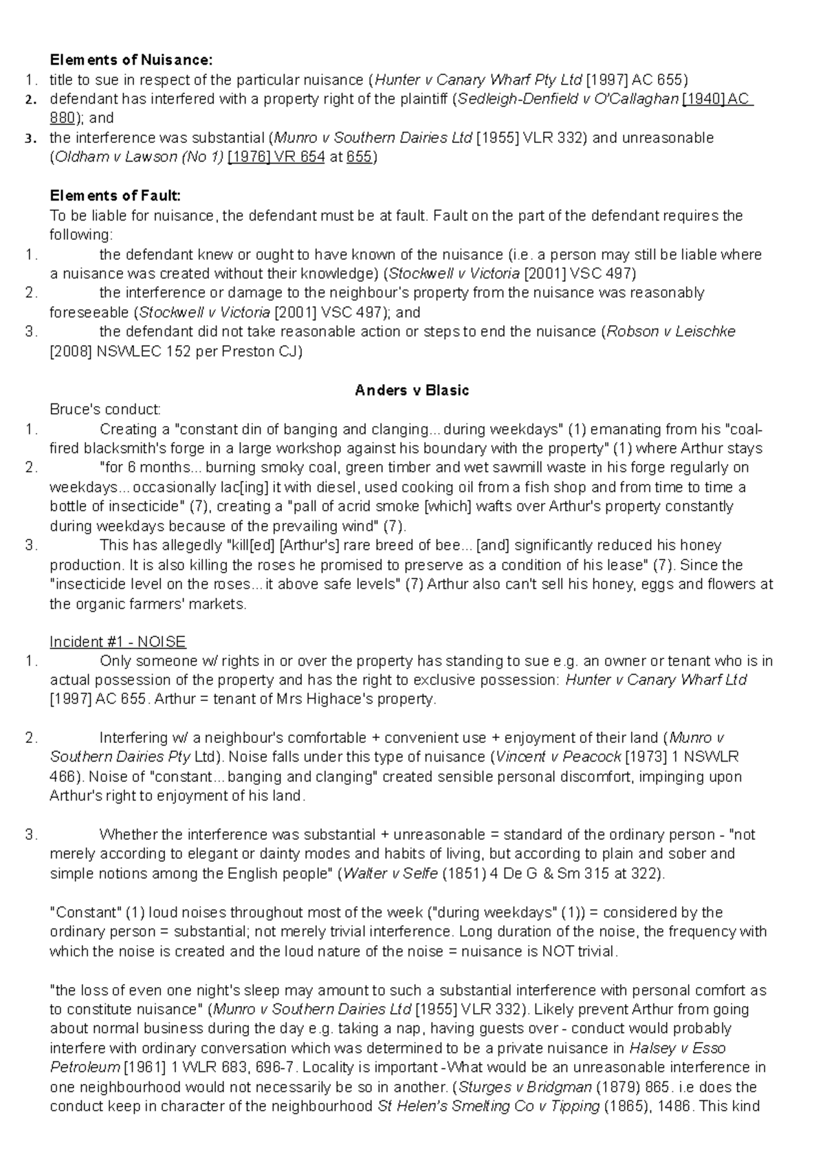 notes-on-the-topic-of-nuisance-elements-of-nuisance-title-to-sue-in