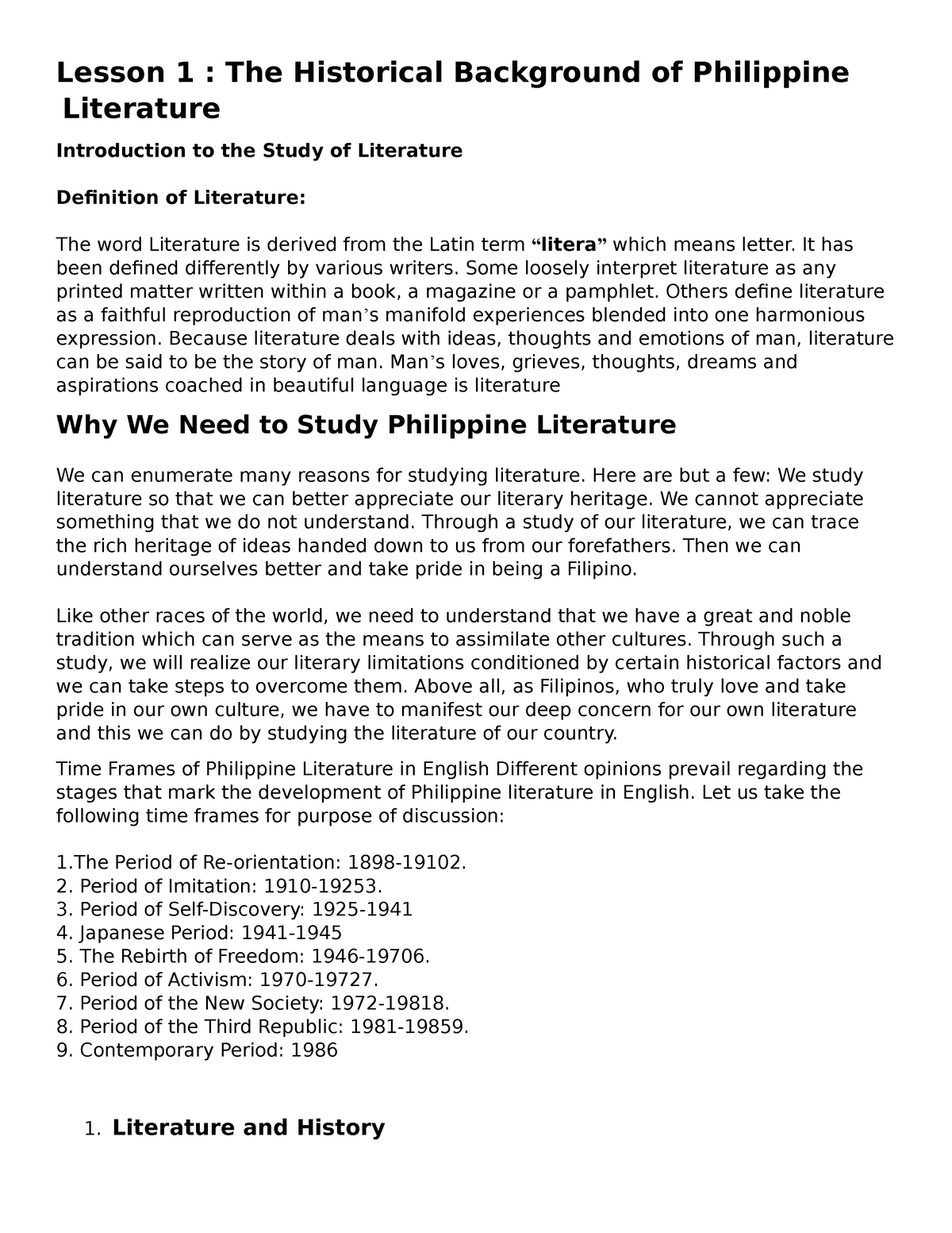 philippines literature essay