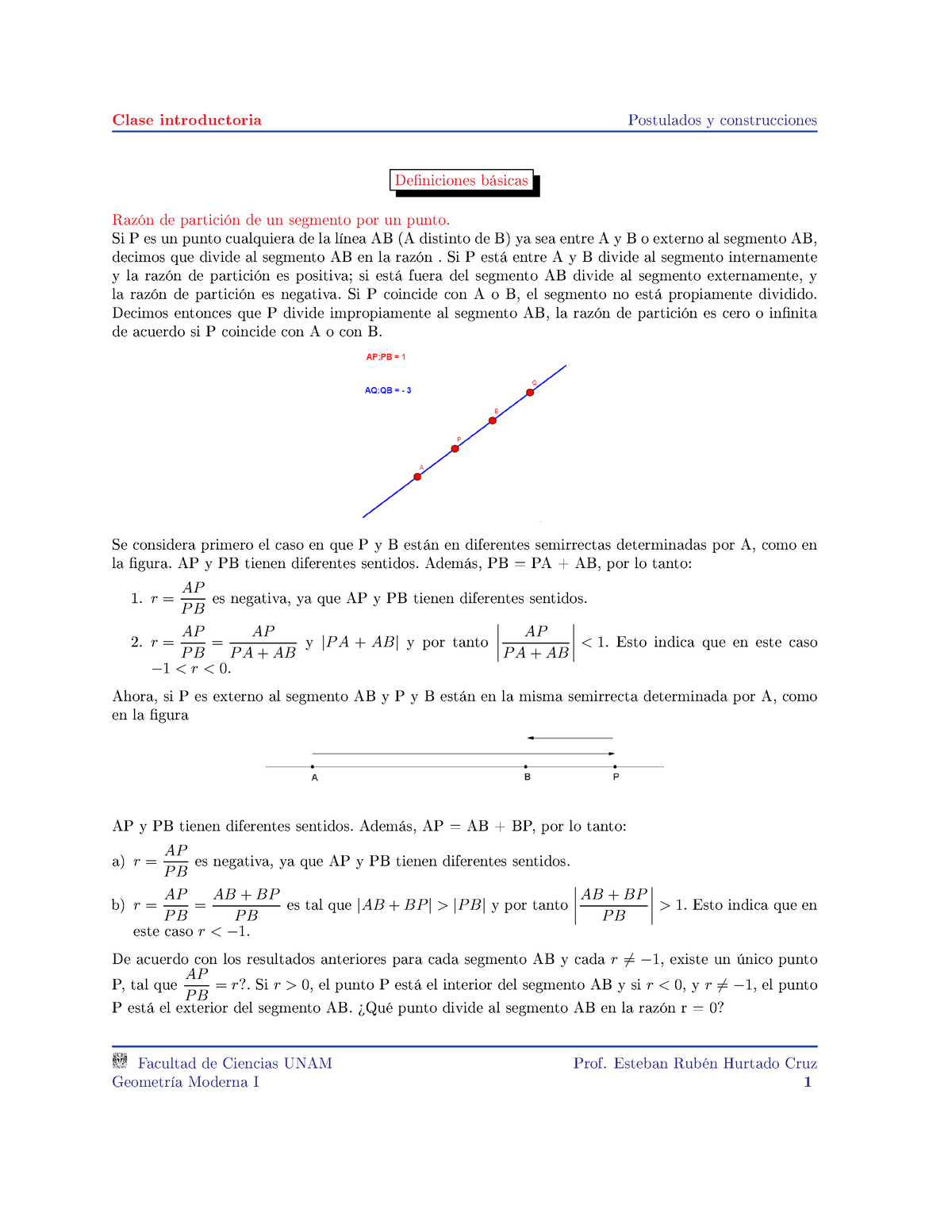 Clase Introductoria 2020 1 A - De Niciones Básicas Razón De Partición ...