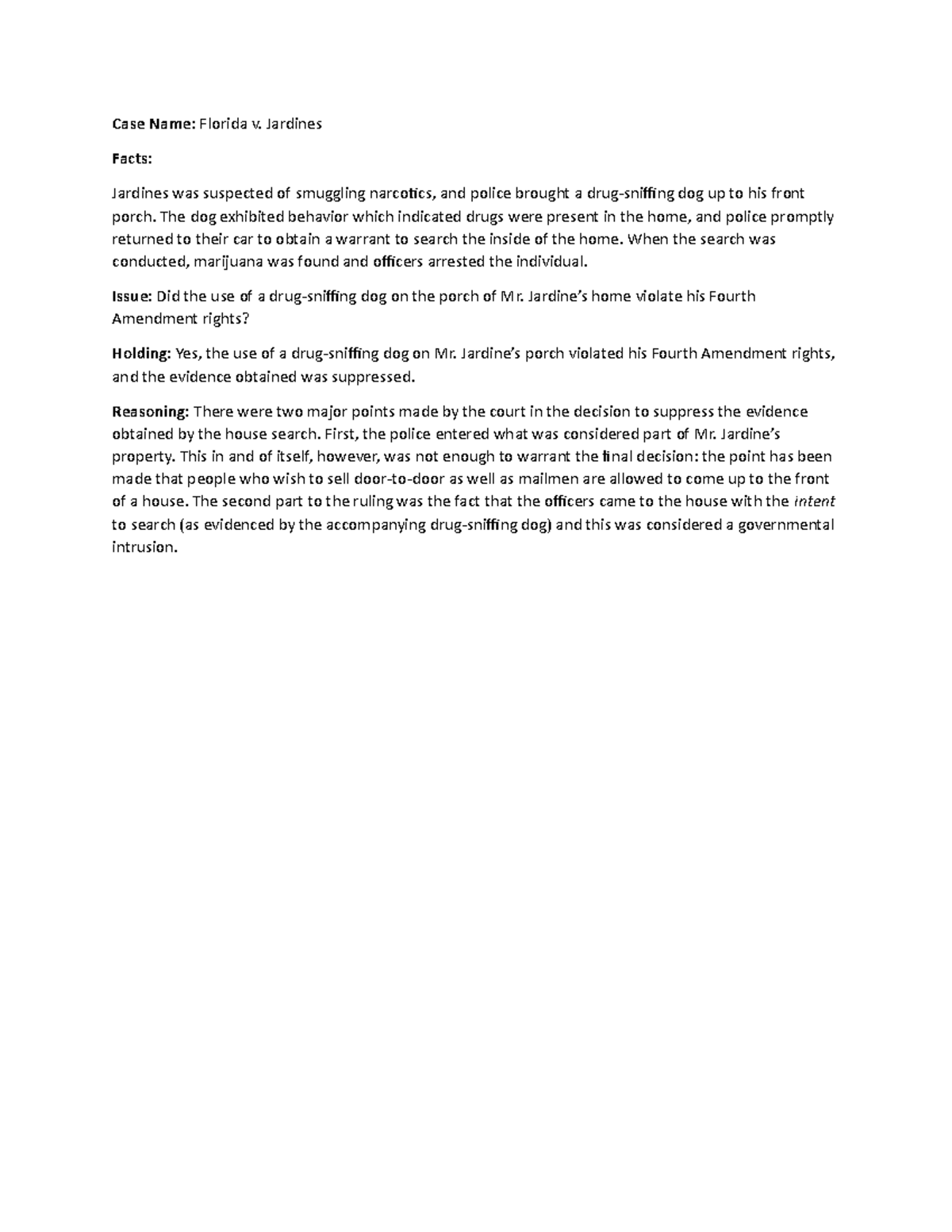 florida v jardines case brief