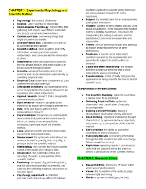 Experimental Psychology Reviewer - CHAPTER 1: Experimental Psychology ...