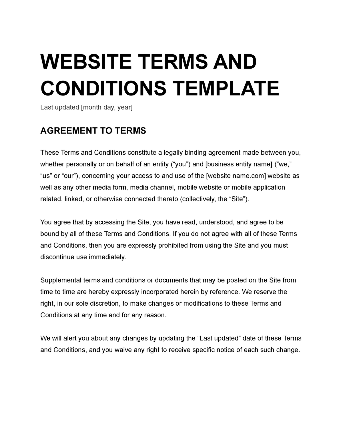 Sample Terms of Use Template and Guide - Termly