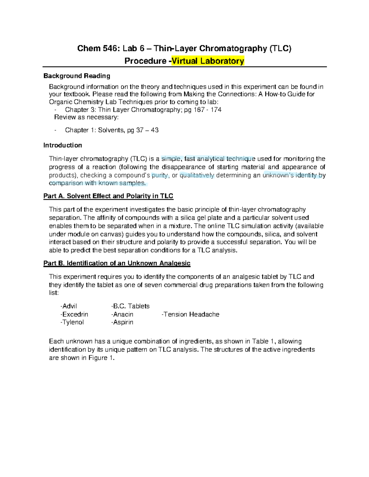 CHEM+546+Virtual+Lab+236+ThinLayer+Chromatography+Procedure Chem