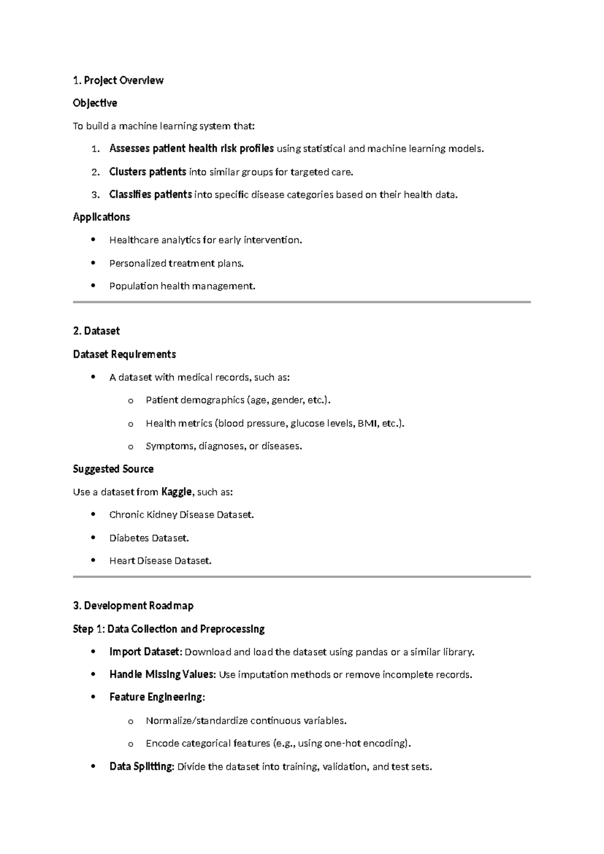 Project layout of a final project - 1. Project Overview Objective To ...